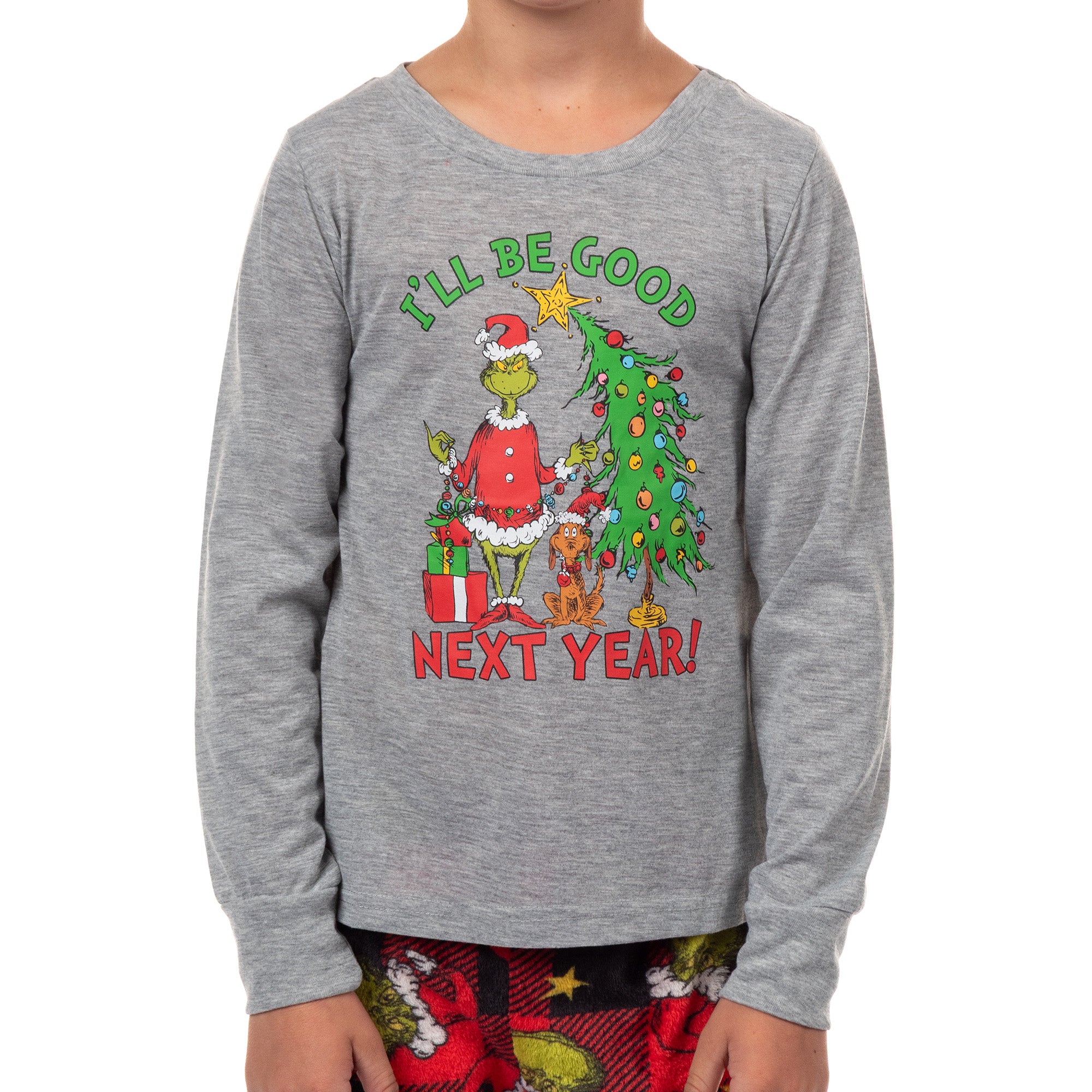 Dr. Seuss The Grinch Pajamas Buffalo Plaid Matching Family Sleepwear