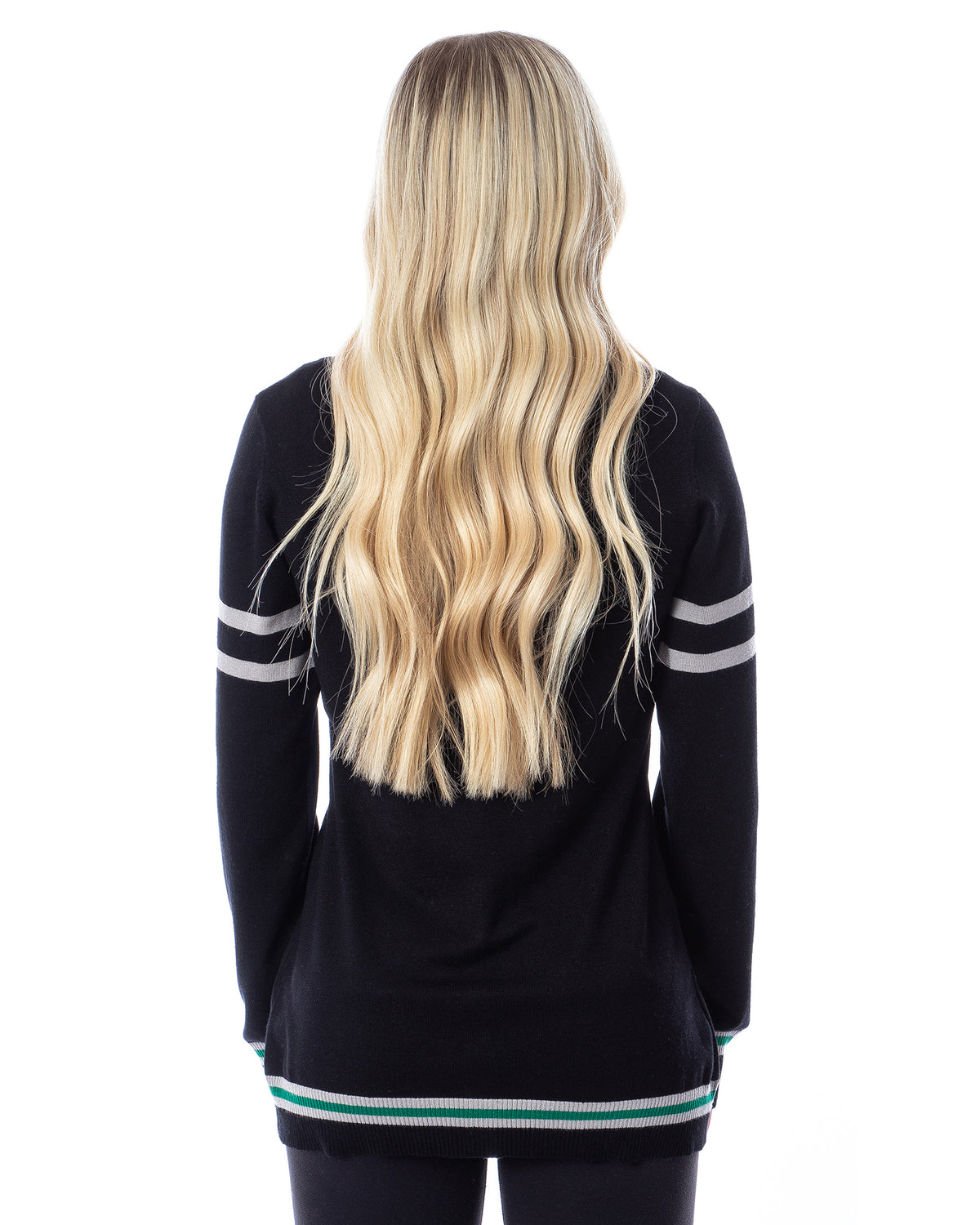 Harry Potter Womens' Slytherin House Open Front Cardigan Juniors Knit Sweater