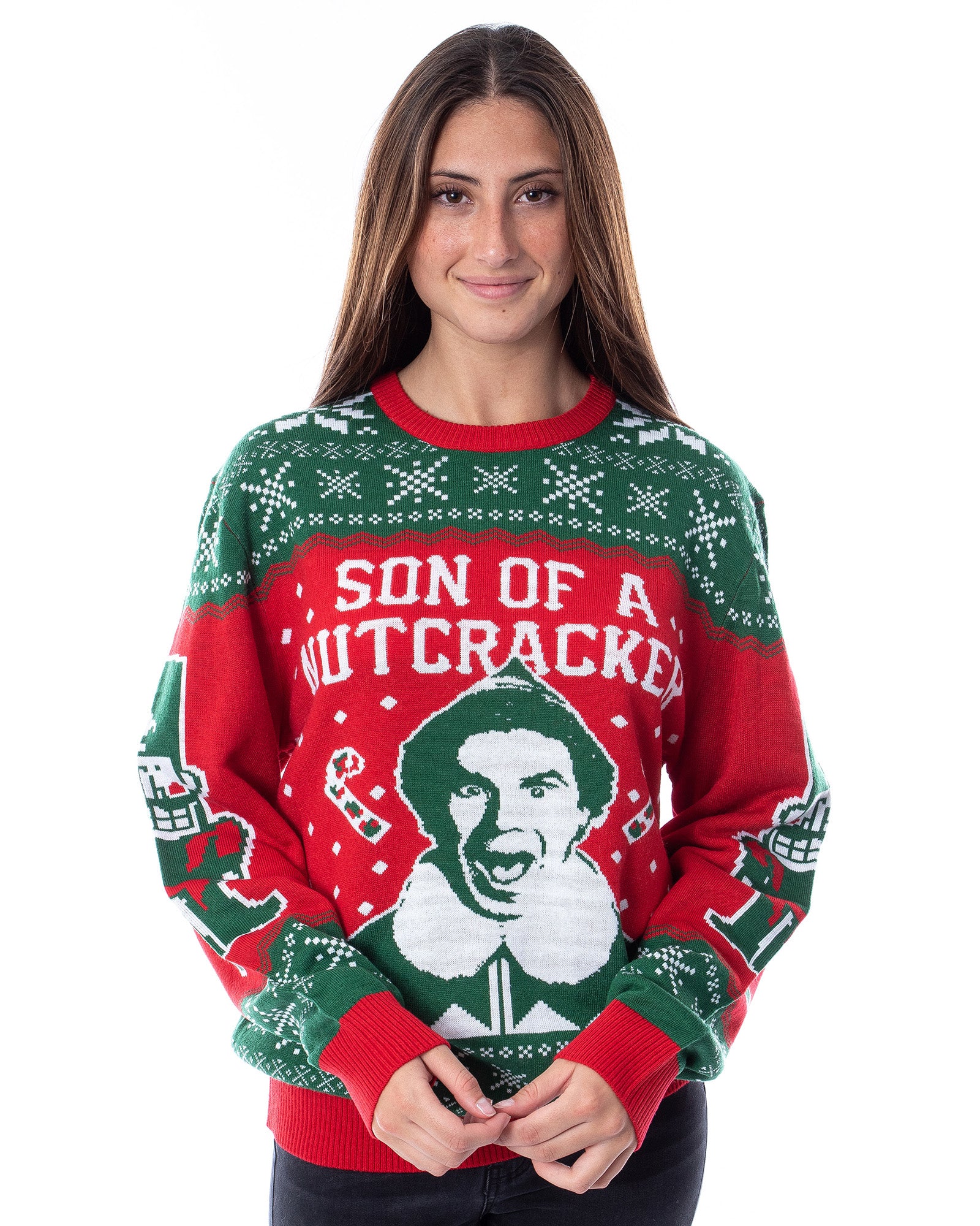 ELF Movie Men's Son of a Nutcracker Ugly Sweater for Christmas Knit Pullover