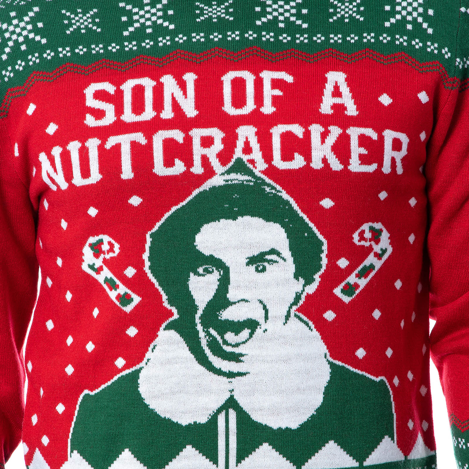 ELF Movie Men's Son of a Nutcracker Ugly Sweater for Christmas Knit Pullover