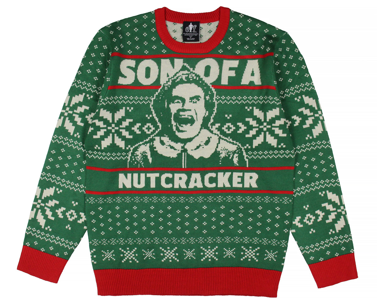 ELF Men's Buddy Son of a Nutcracker Ugly Christmas Knit Pullover Sweater