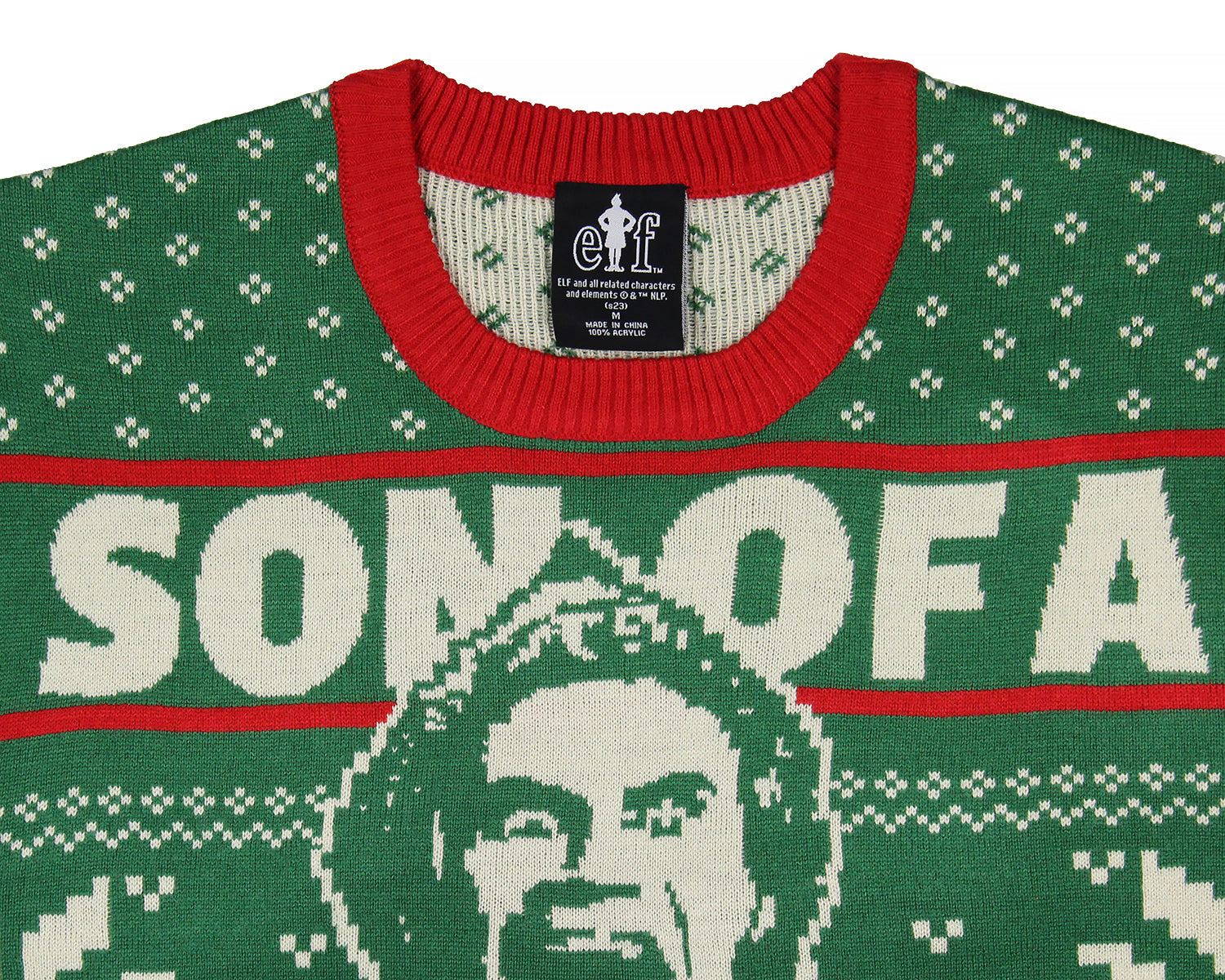ELF Men's Buddy Son of a Nutcracker Ugly Christmas Knit Pullover Sweater