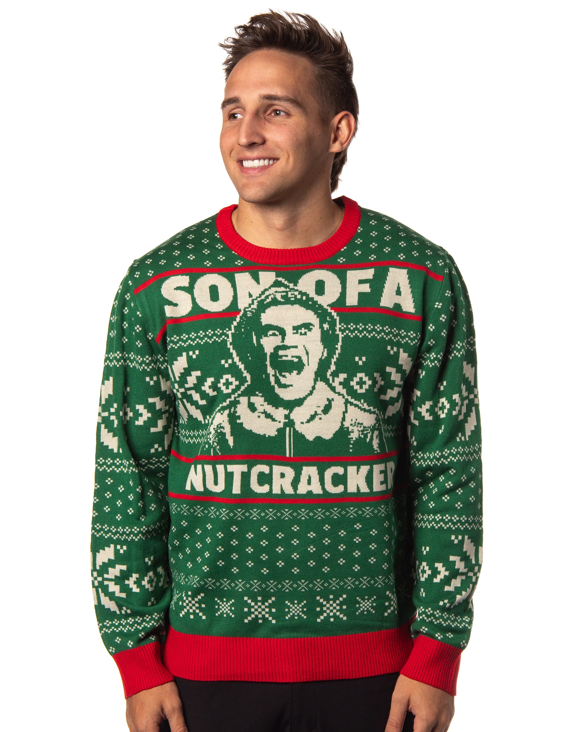 ELF Men's Buddy Son of a Nutcracker Ugly Christmas Knit Pullover Sweater
