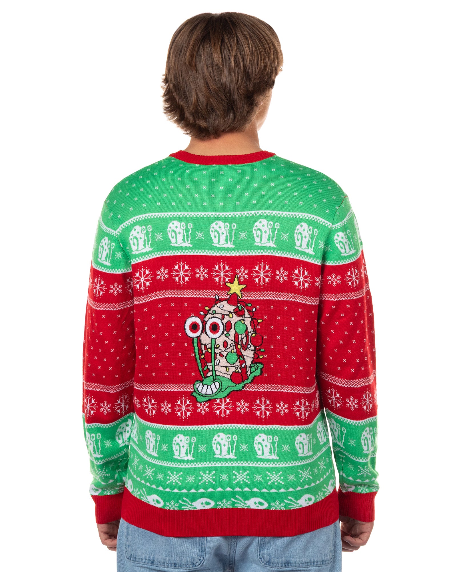 SpongeBob SquarePants Ugly Sweater for Christmas Men's Reindeer Bob Pullover
