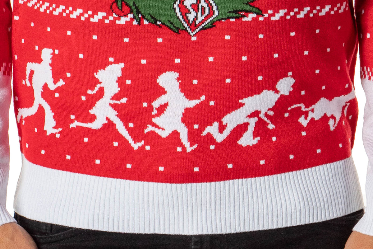 Scooby Doo Men's Ruh-Roh! Santa Scooby Christmas Ugly Sweater Knit Pullover