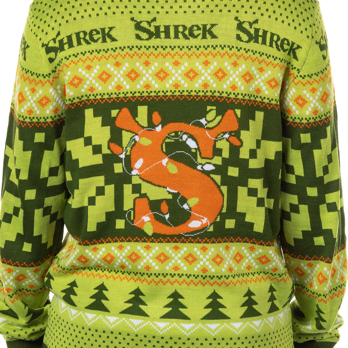 Shrek Ugly Sweater for Christmas Men's Santa Hat Holiday Knit Pullover