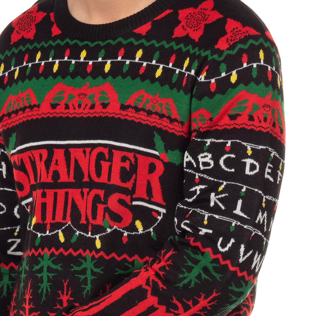 Stranger Things Ugly Sweater Men's The Upside Down Holiday Knit Pullover
