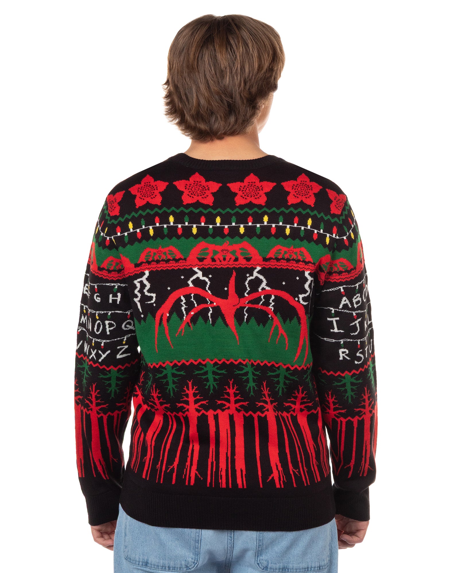 Stranger Things Ugly Sweater Men's The Upside Down Holiday Knit Pullover
