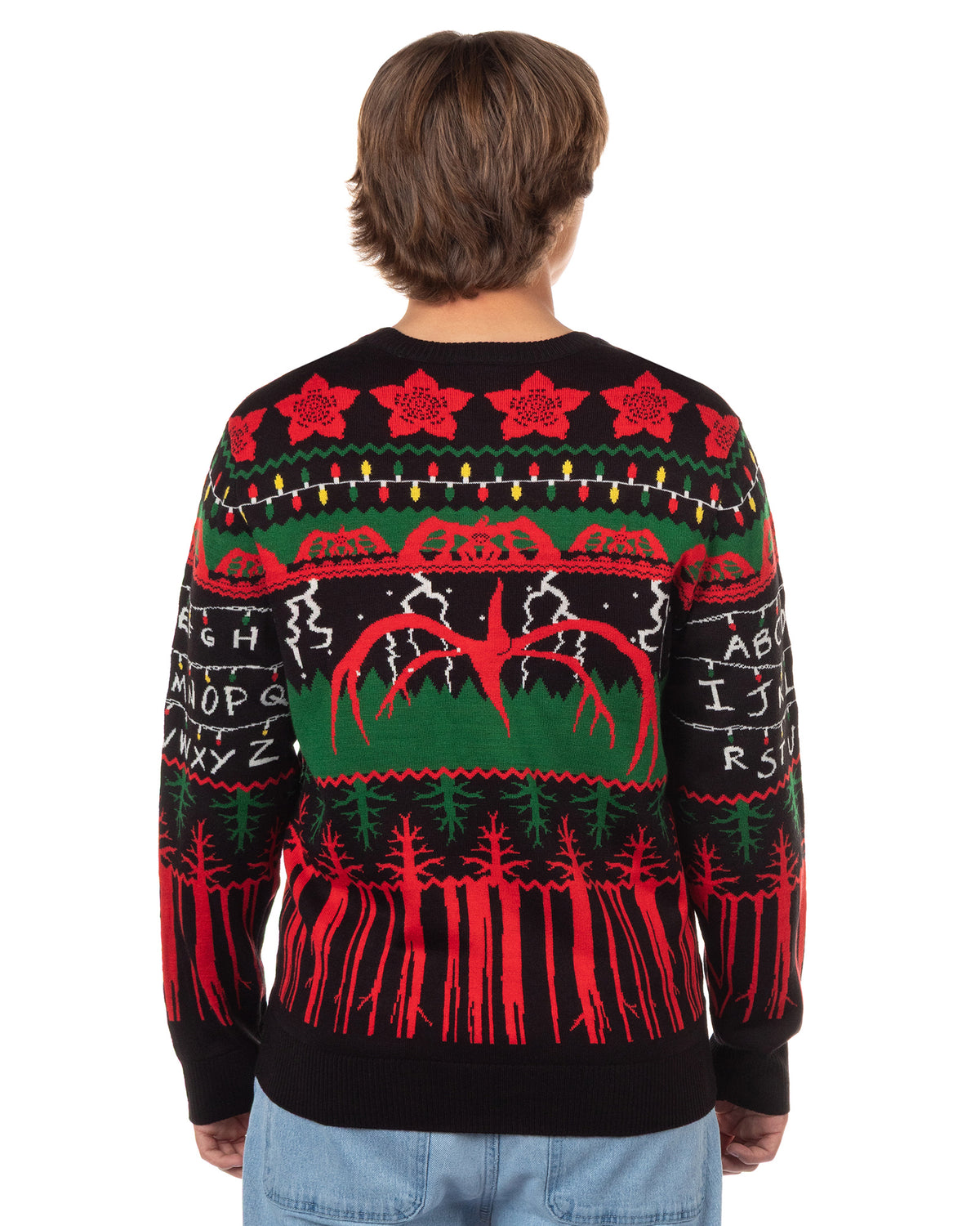 Stranger Things Ugly Sweater Men's The Upside Down Holiday Knit Pullover