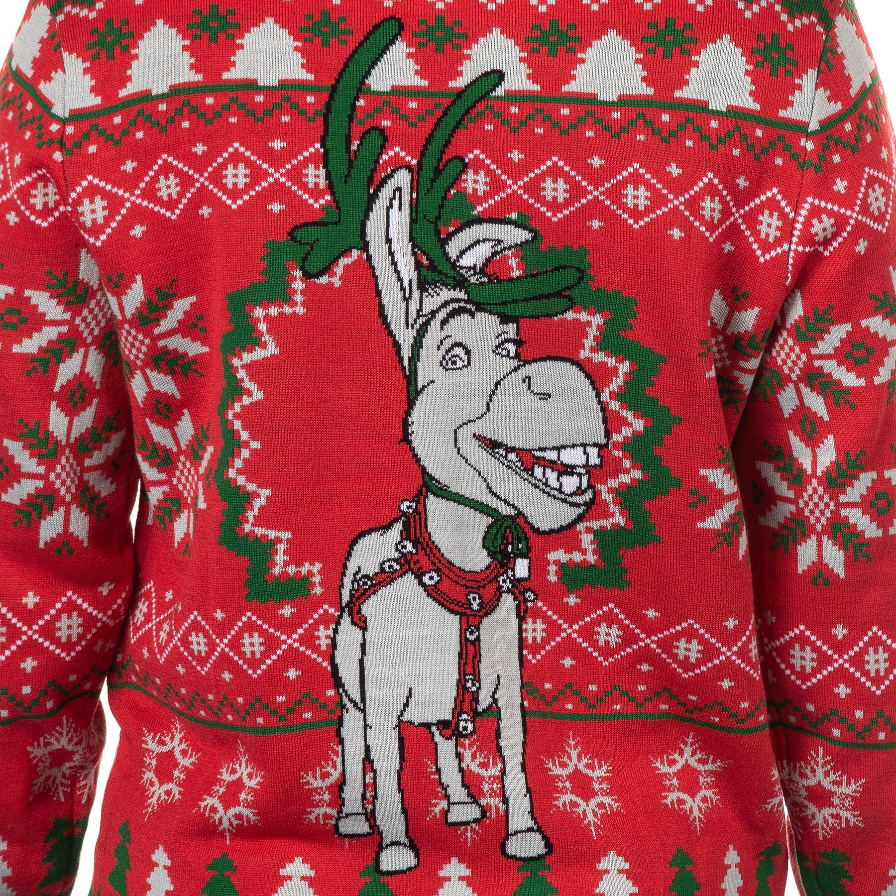 Shrek Ugly Sweater for Christmas Men's Donkey Fair Isle Holiday Knit Pullover