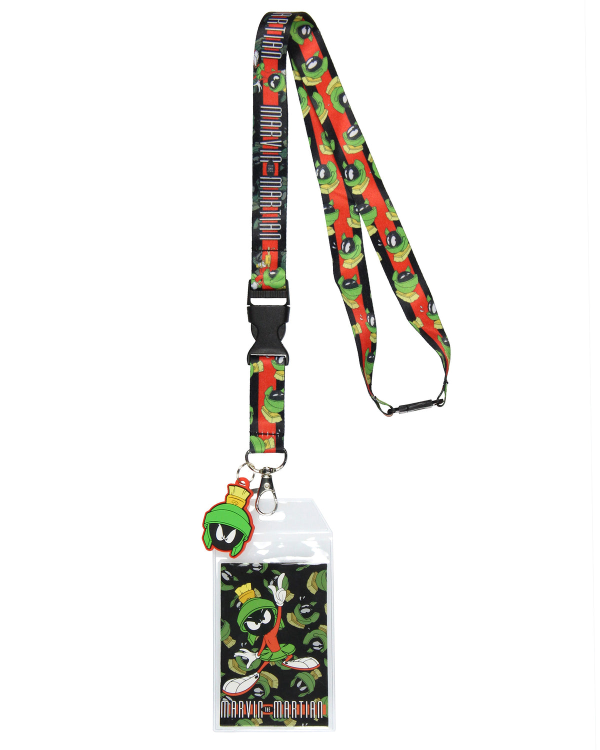 Looney Tunes Marvin Breakaway ID Lanyard Badge Marvin Martian 1.25" Charm