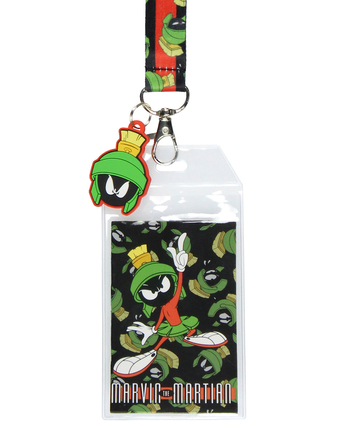 Looney Tunes Marvin Breakaway ID Lanyard Badge Marvin Martian 1.25" Charm