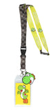 Super Mario Bros Yoshi Lanyard Badge Holder with 2.5" Rubber Yoshi Pendant