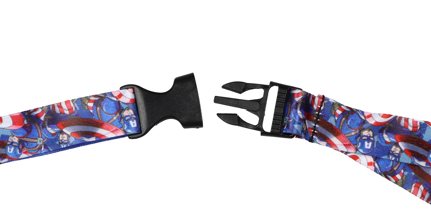 Marvel Captain America Wrist Strap Lanyard for Keys with Keychain