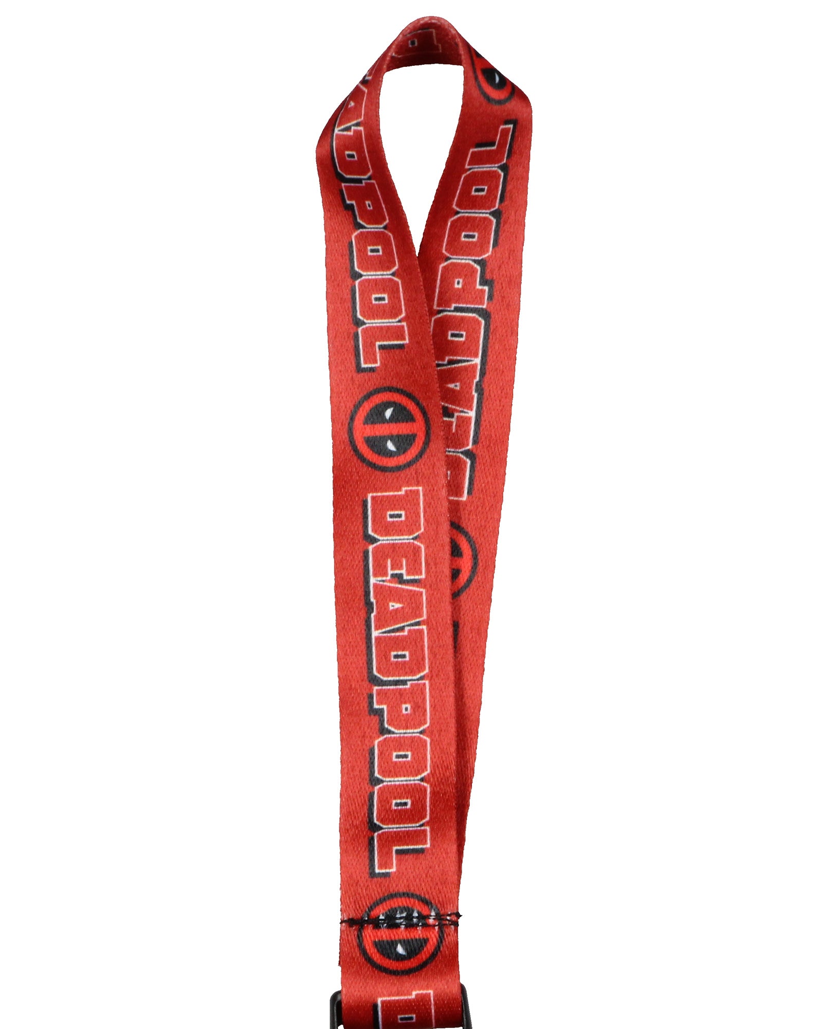 Marvel Deadpool Logo Wrist Strap Lanyard for Keys with 2" Rubber Keychain