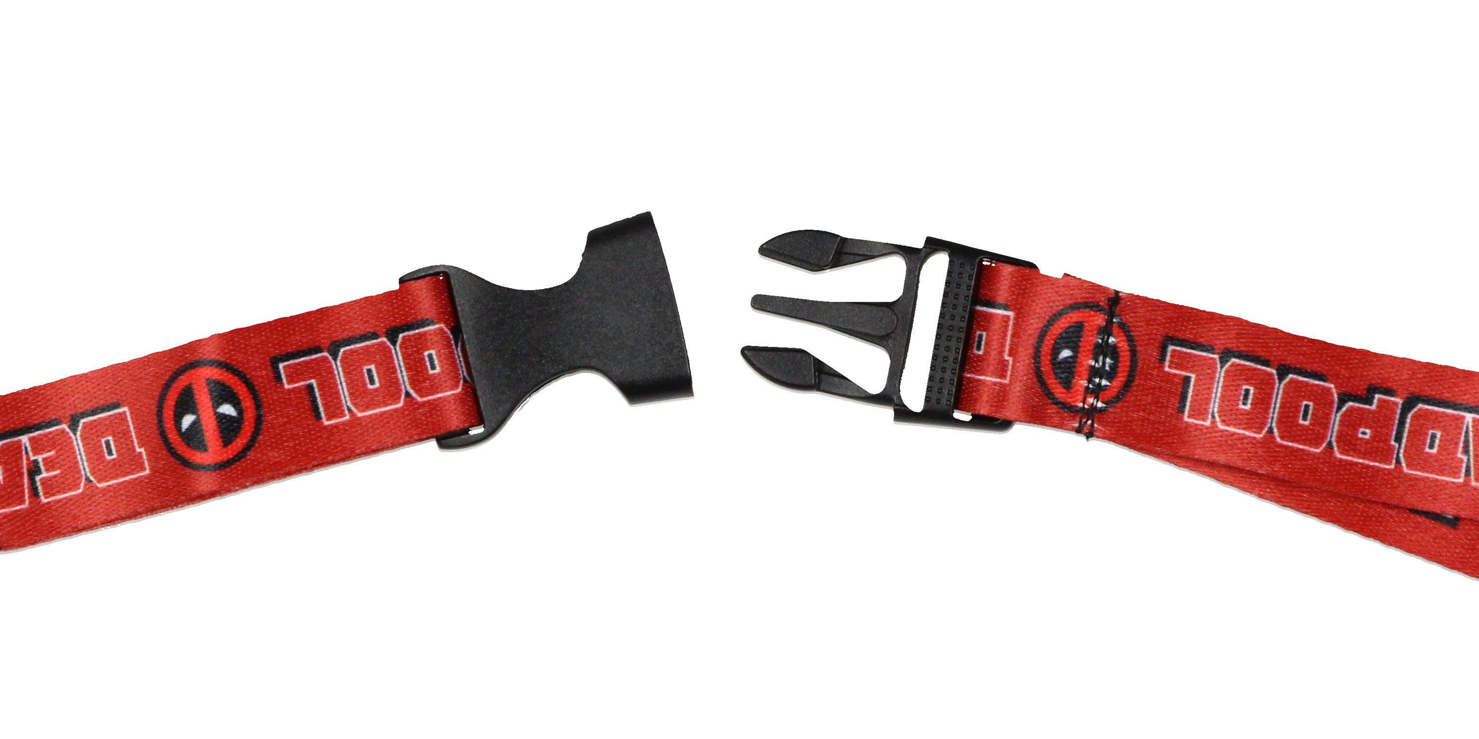 Marvel Deadpool Logo Wrist Strap Lanyard for Keys with 2" Rubber Keychain