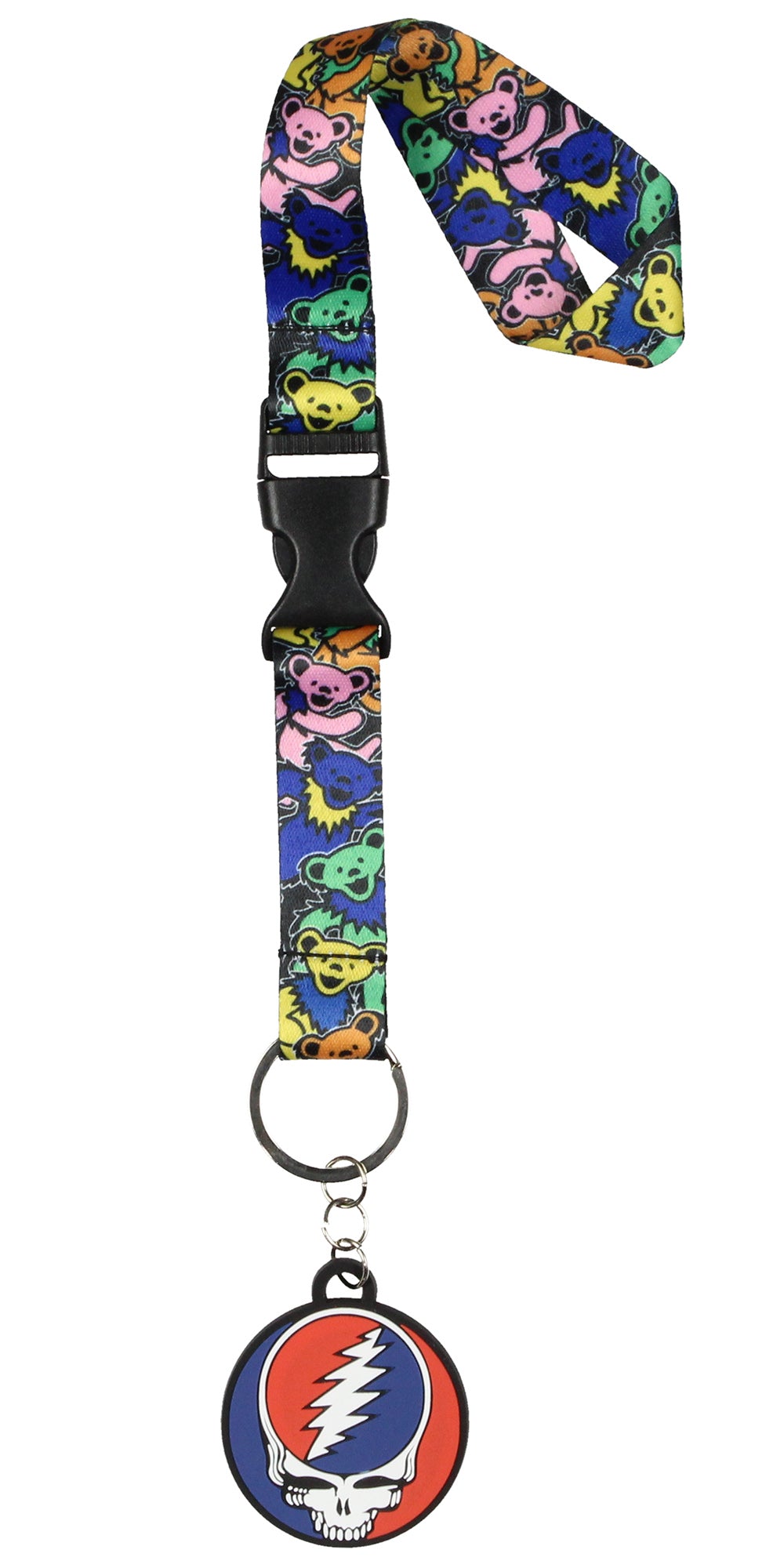 Grateful Dead Dancing Bears Wrist Strap Lanyard For Keys Wallet