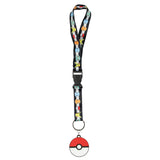Pokemon Wrist Strap Lanyard for Keys Keychain Wallet OSFM with Charm