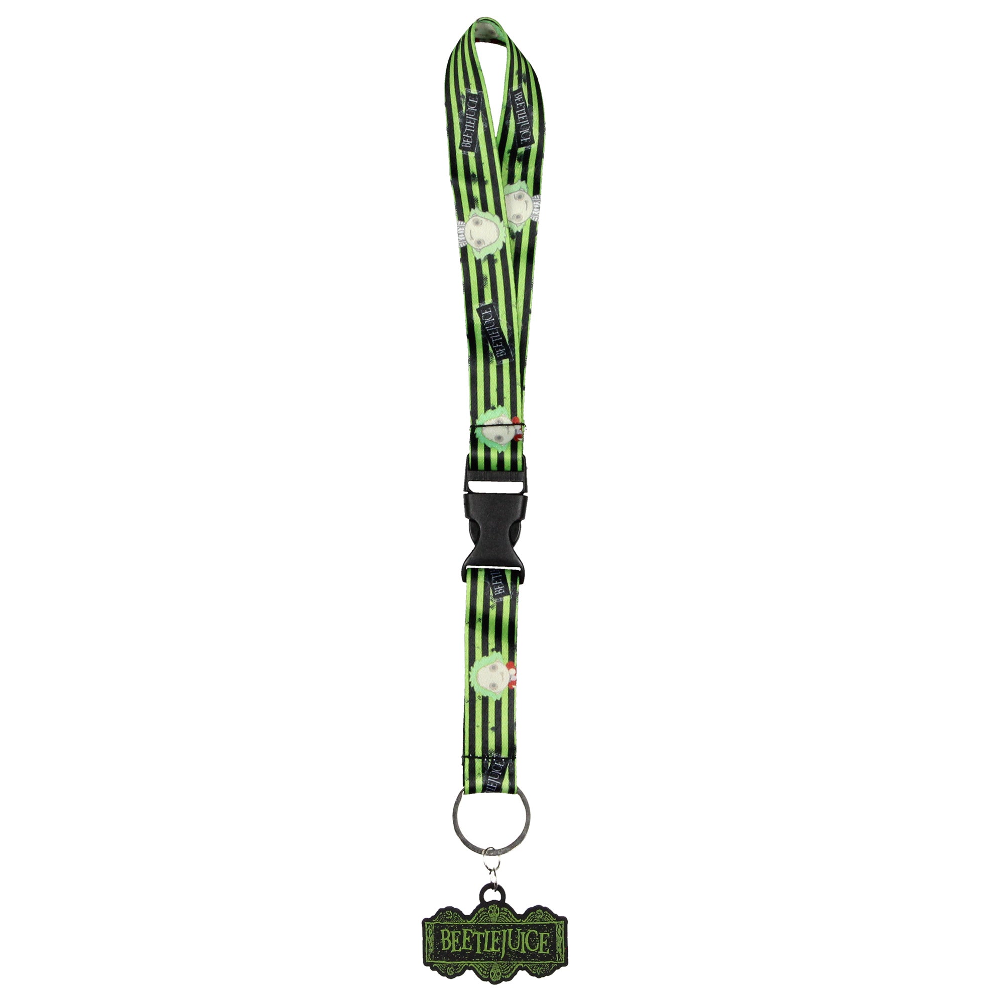 Beetlejuice Chibi Print Wrist Strap Lanyard for Keys with 2" Keychain