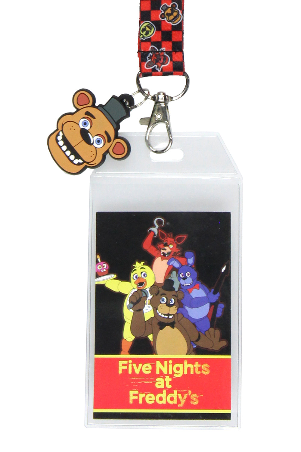 Five Nights At Freddy's FNAF Reversible ID Lanyard Freddy Fazbear Pendant