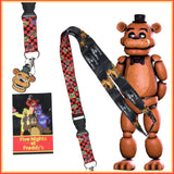 Five Nights At Freddy's FNAF Reversible ID Lanyard Freddy Fazbear Rubber Pendant