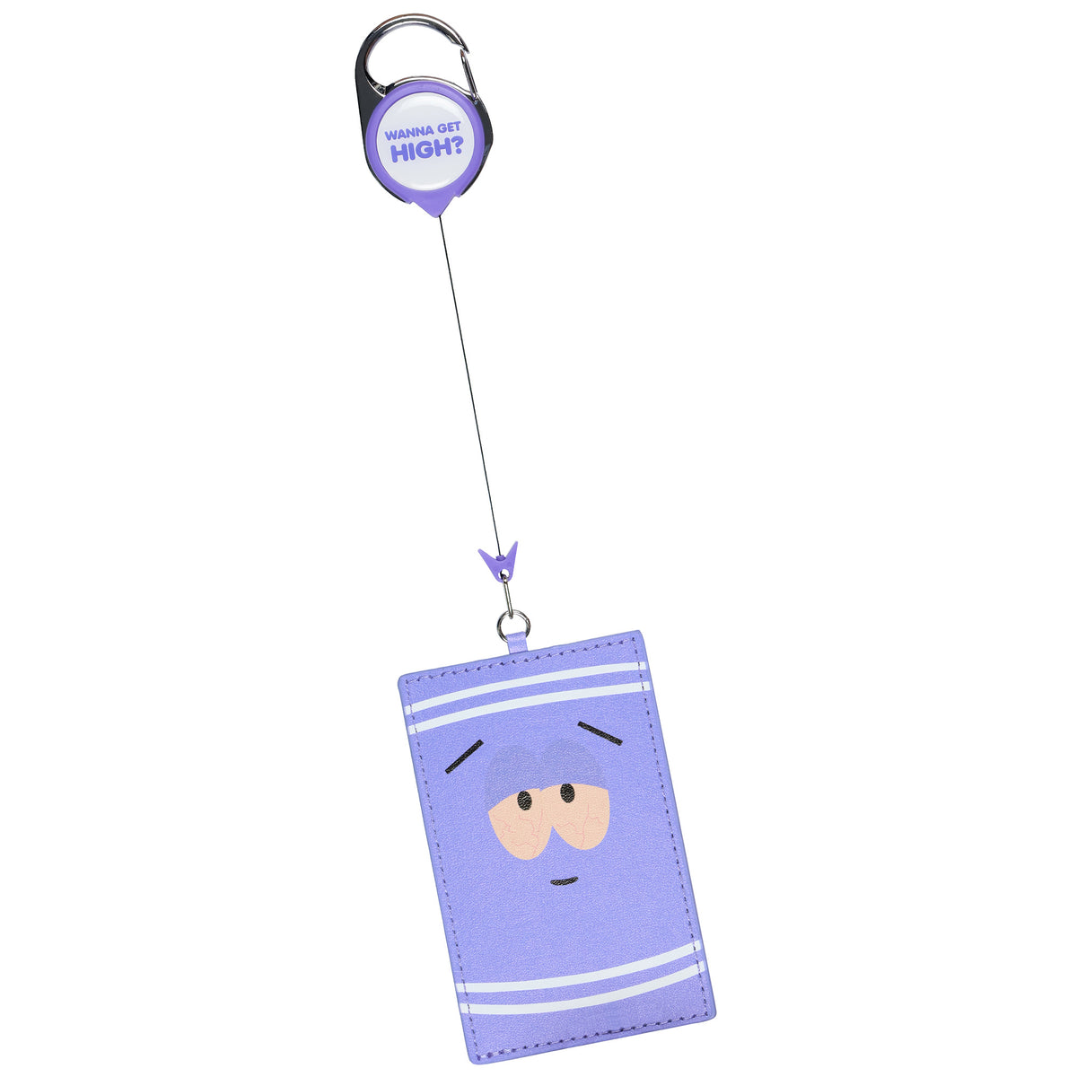 South Park Towelie Wanna Get High Retractable Reel ID Badge Holder Keychain