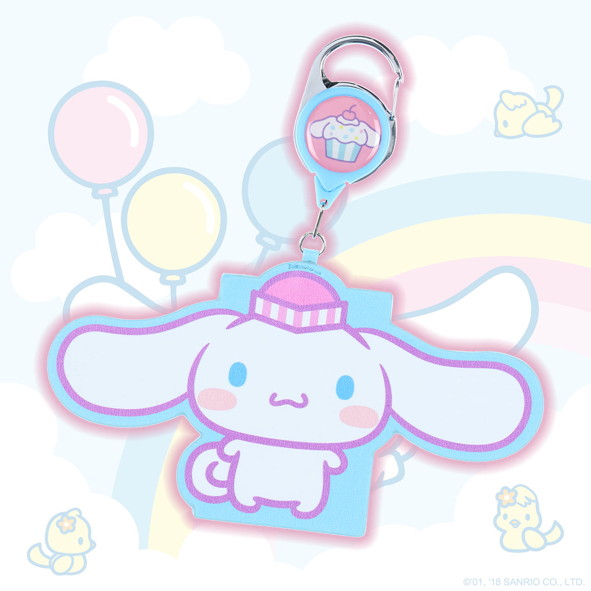 Hello Kitty and Friends Snack Shop Cinnamoroll Retractable ID Badge Reel
