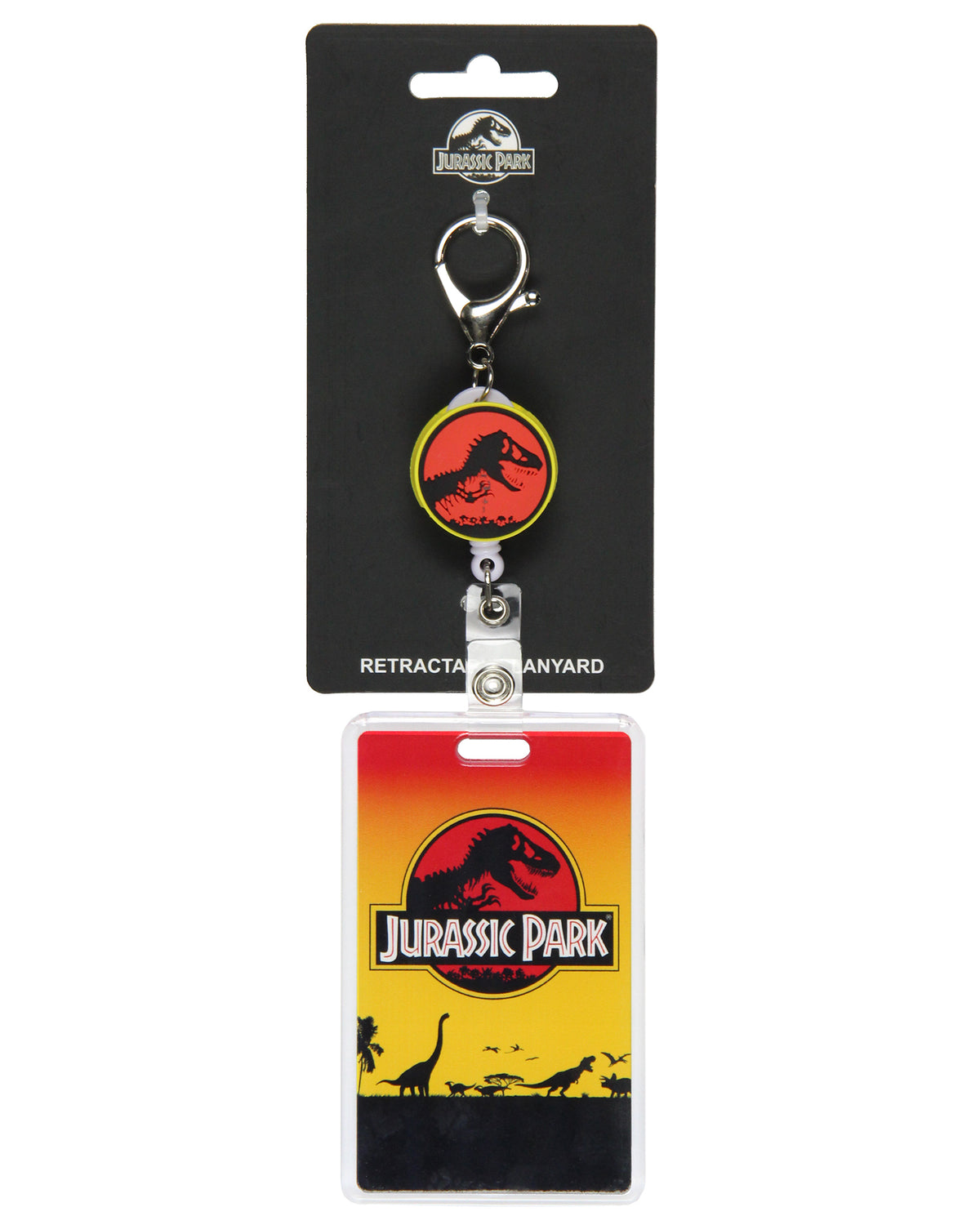 Jurassic Park Dino Design Badge Reel ID Badge Holder Retractable Lanyard