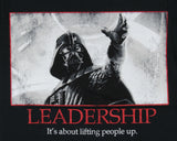 Star Wars Men's Darth Vader Leadership Lifting People Up Motivation T-Shirt
