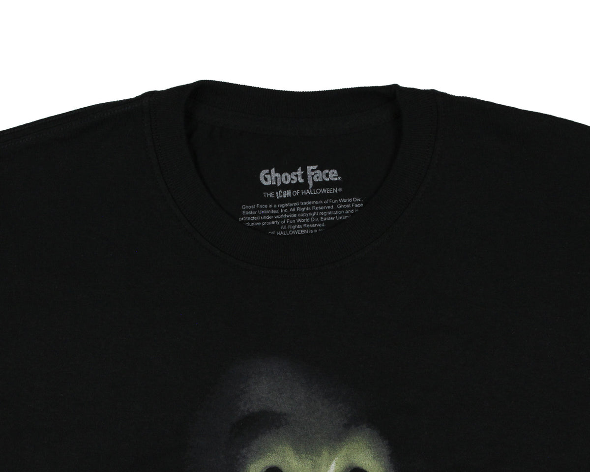 Horror Film Men's Ghostface Mask Disguise Graphic Print T-Shirt