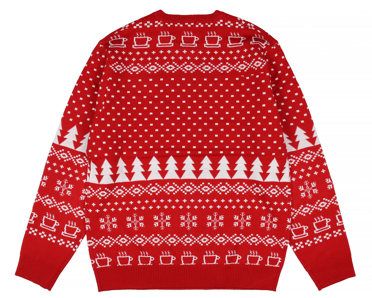 Friends TV Series Men's Logo And Holiday Lights Ugly Sweater for Christmas