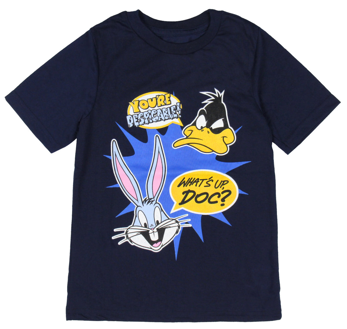 Looney Tunes Boys' Daffy Duck And Bugs Bunny Catchphrases Kids T-Shirt