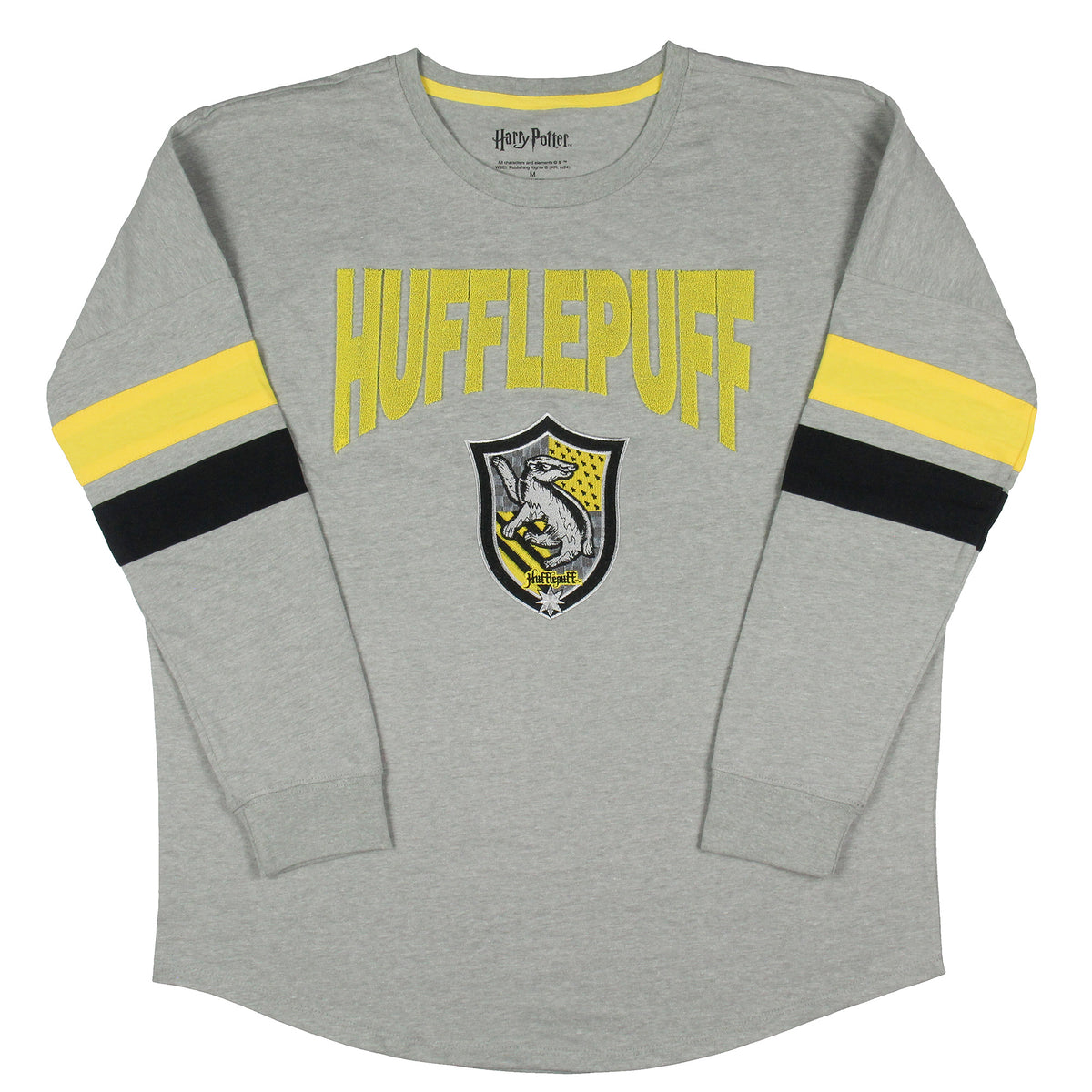 Harry Potter Houses Embroidered Varsity Jersey Pullover Long Sleeve Tops For Women - Gryffindor, Ravenclaw, Slytherin, Hufflepuff