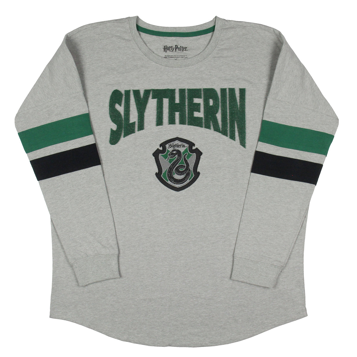 Harry Potter Houses Embroidered Varsity Jersey Pullover Long Sleeve Tops For Women - Gryffindor, Ravenclaw, Slytherin, Hufflepuff