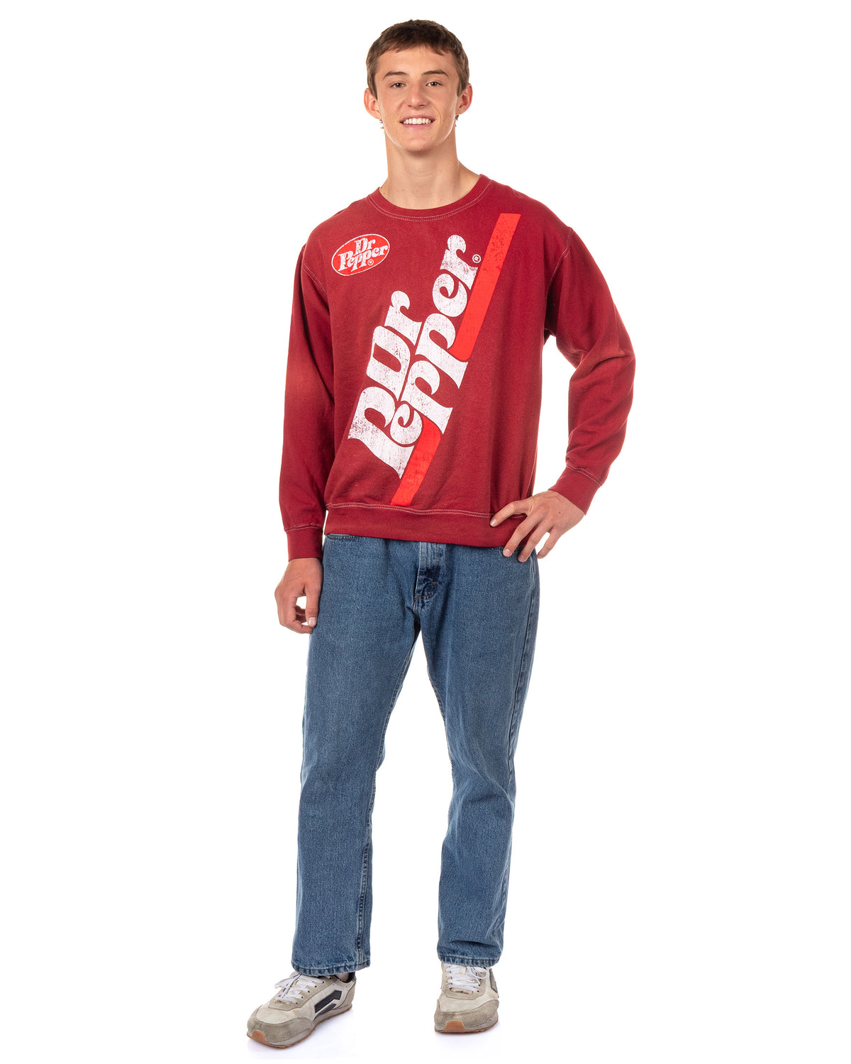 Dr. Pepper Sweatshirt Men's Long-Sleeve Pullover Sweater