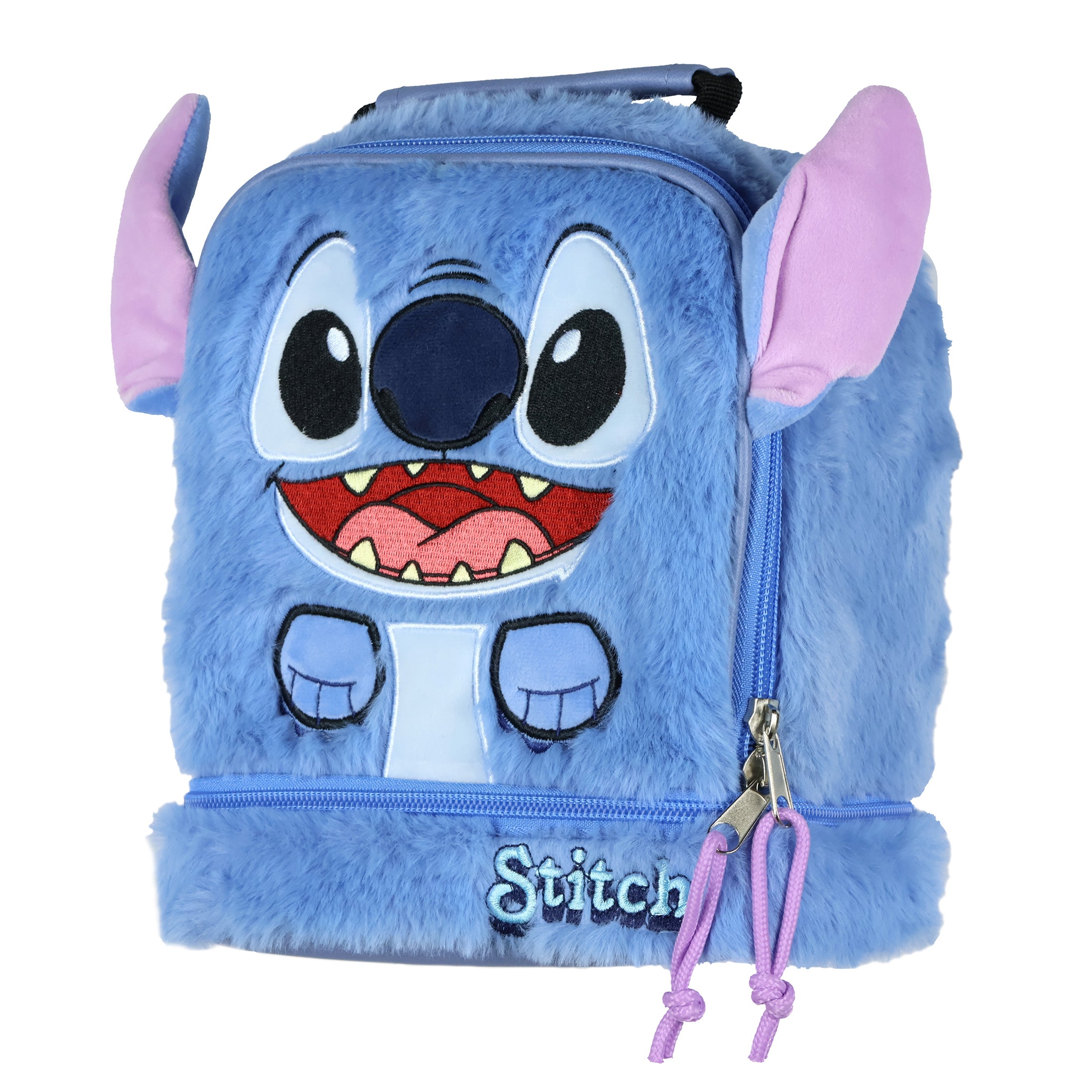 Disney Lilo & Stitch Furry Stitch 3D Dual Compartment Insulated Lunch Tote 10"