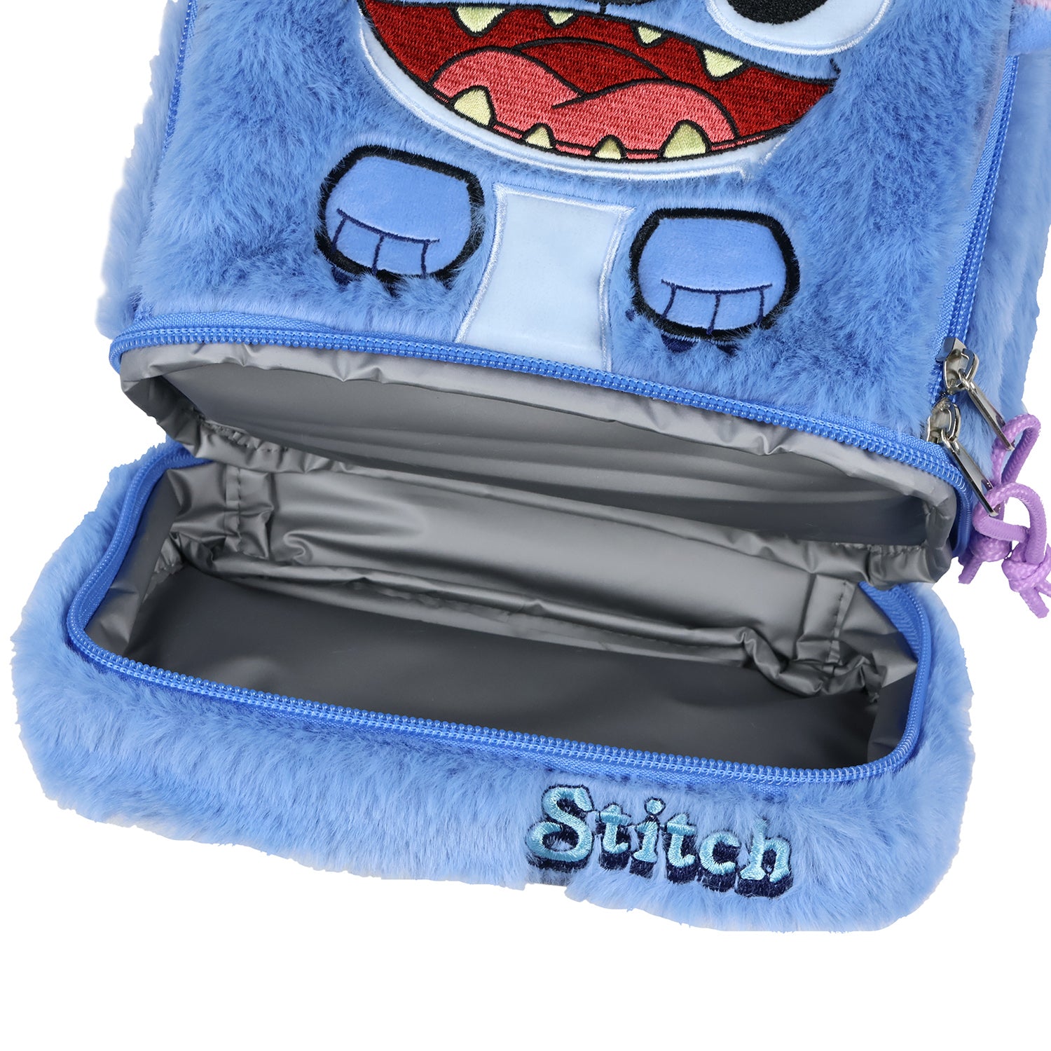 Disney Lilo & Stitch Furry Stitch 3D Dual Compartment Insulated Lunch Tote 10"