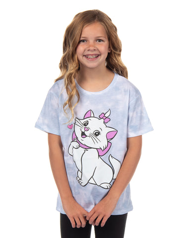 Disney Aristocats T-Shirt Girls' Marie Tie-Dye Graphic Print Tee