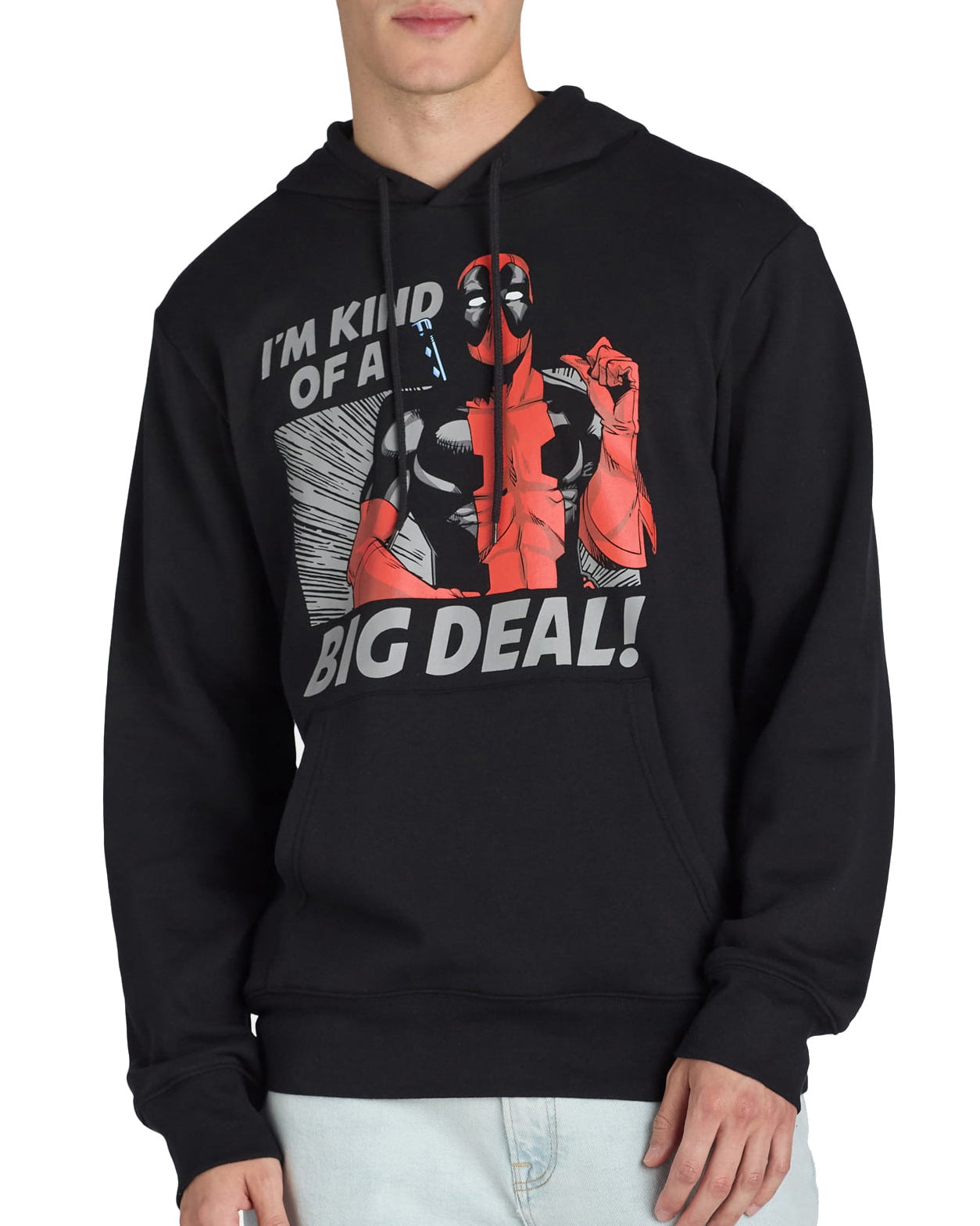 Marvel Deadpool Hoodie Mens Im Kind Of A Big Deal Long Sleeve Pullover