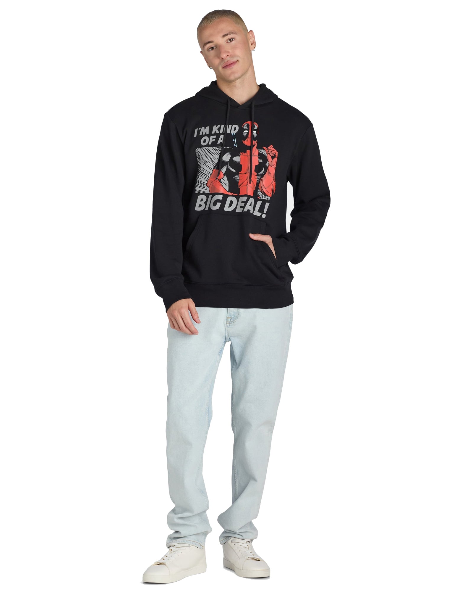 Marvel Deadpool Hoodie Mens Im Kind Of A Big Deal Long Sleeve Pullover