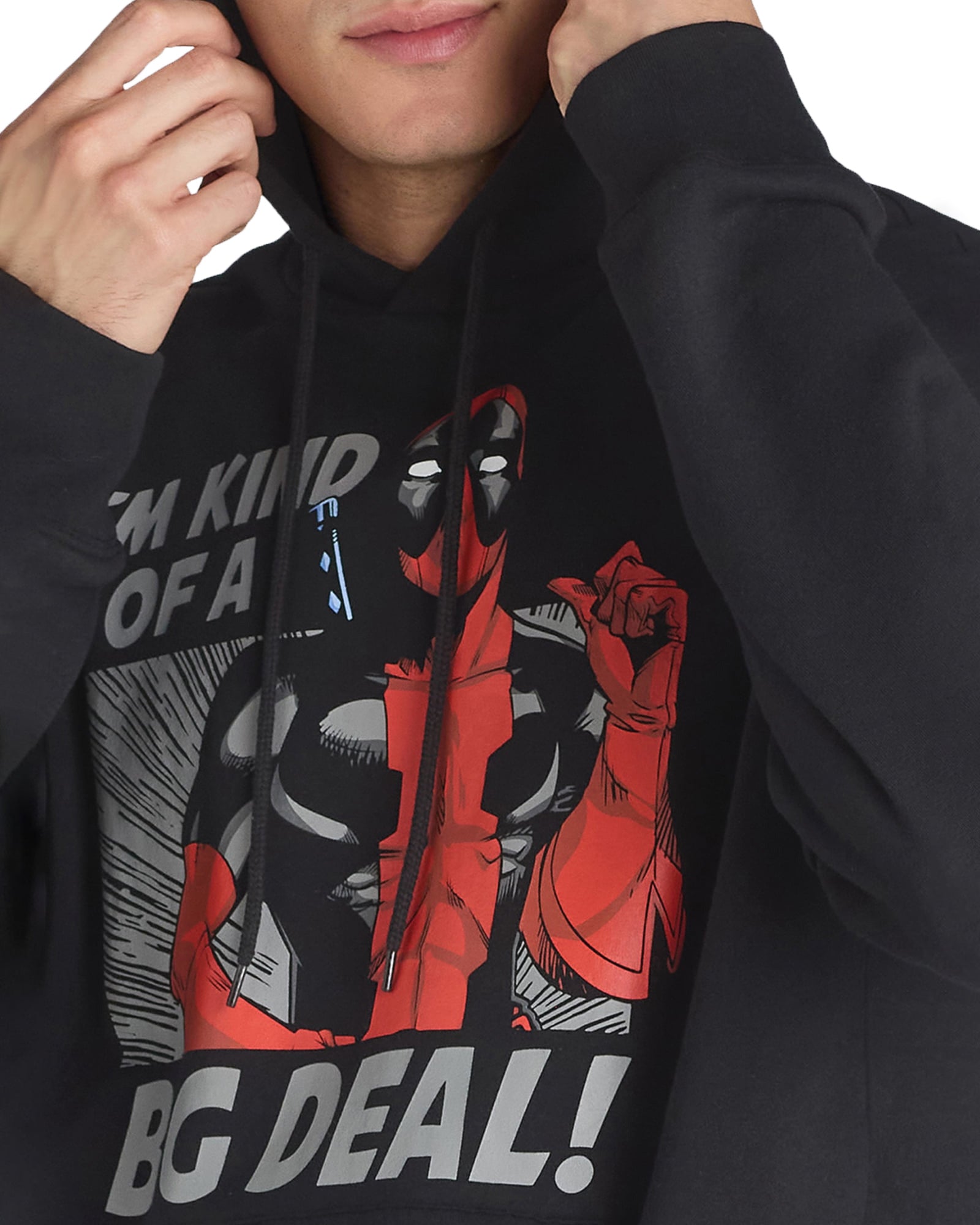 Marvel Deadpool Hoodie Mens Im Kind Of A Big Deal Long Sleeve Pullover