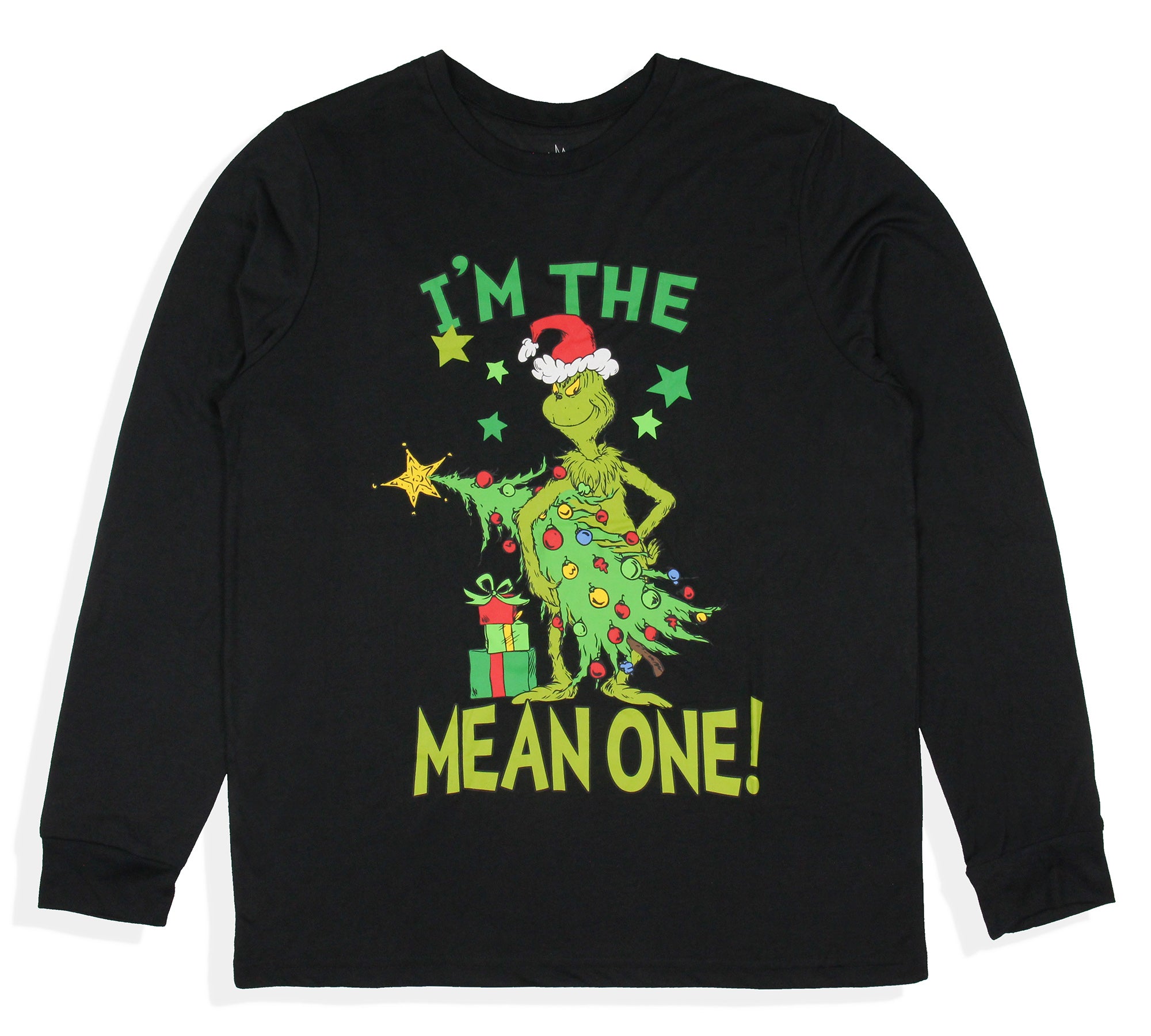Dr. Seuss GRINCH Men's I'm The Mean One Adult Lounge Pajama Sleep Set