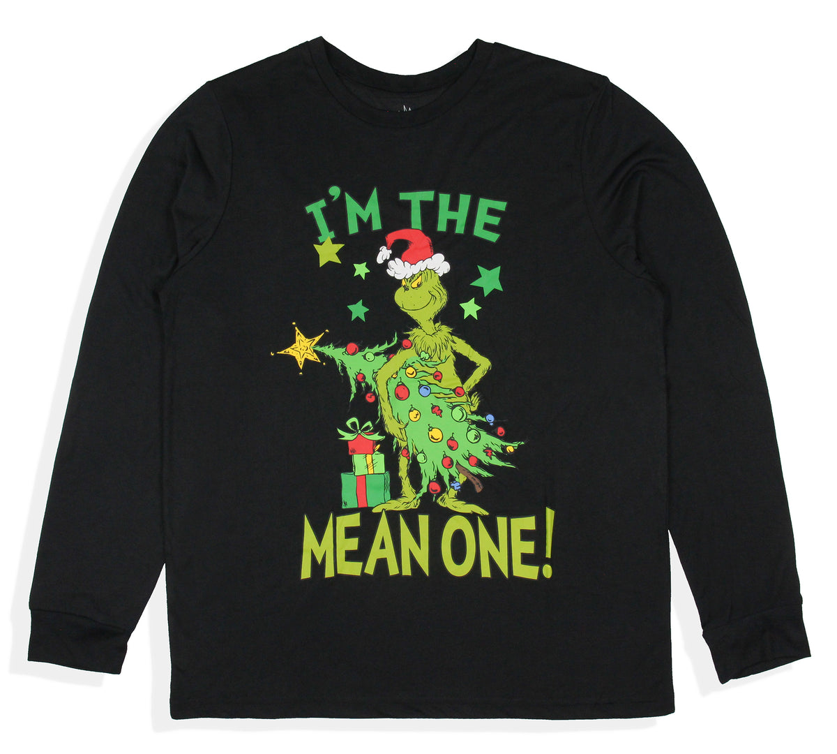 Dr. Seuss GRINCH Men's I'm The Mean One Adult Lounge Pajama Sleep Set
