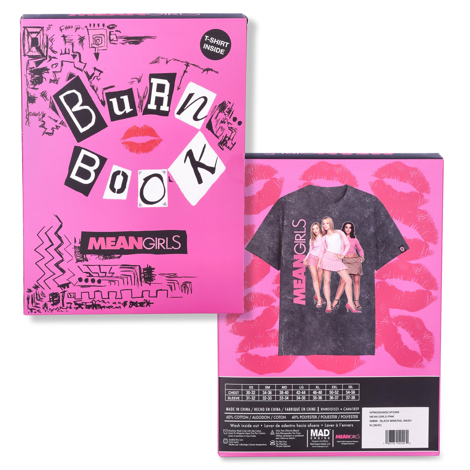 Mean Girls Shirt Womens The Plastics Boyfriend Fit Short Sleeve Graphic Tee (L)