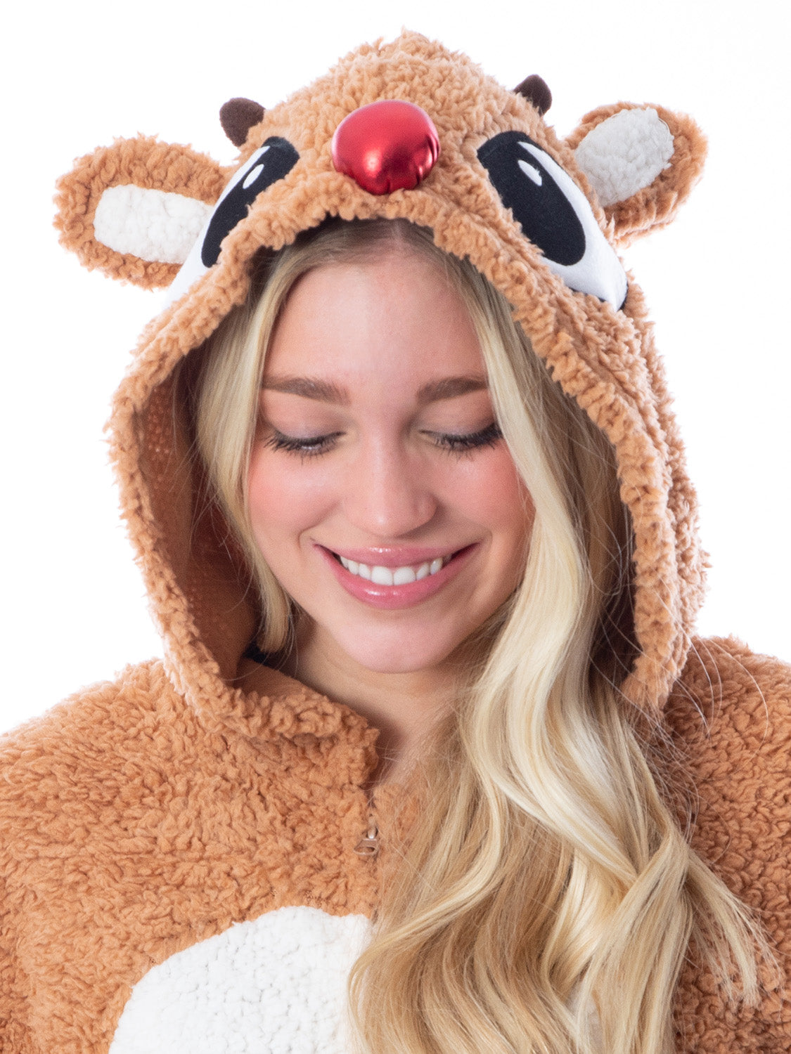 Rudolph The Red Nosed Reindeer Unisex Adult Fleece Union Suit Pajama