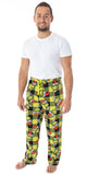 Dr. Seuss Men's GRINCH Sneaky Face Fleece Plush Pajama Pants