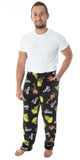 Dr. Seuss Men's GRINCH Sneaky Face Fleece Plush Pajama Pants