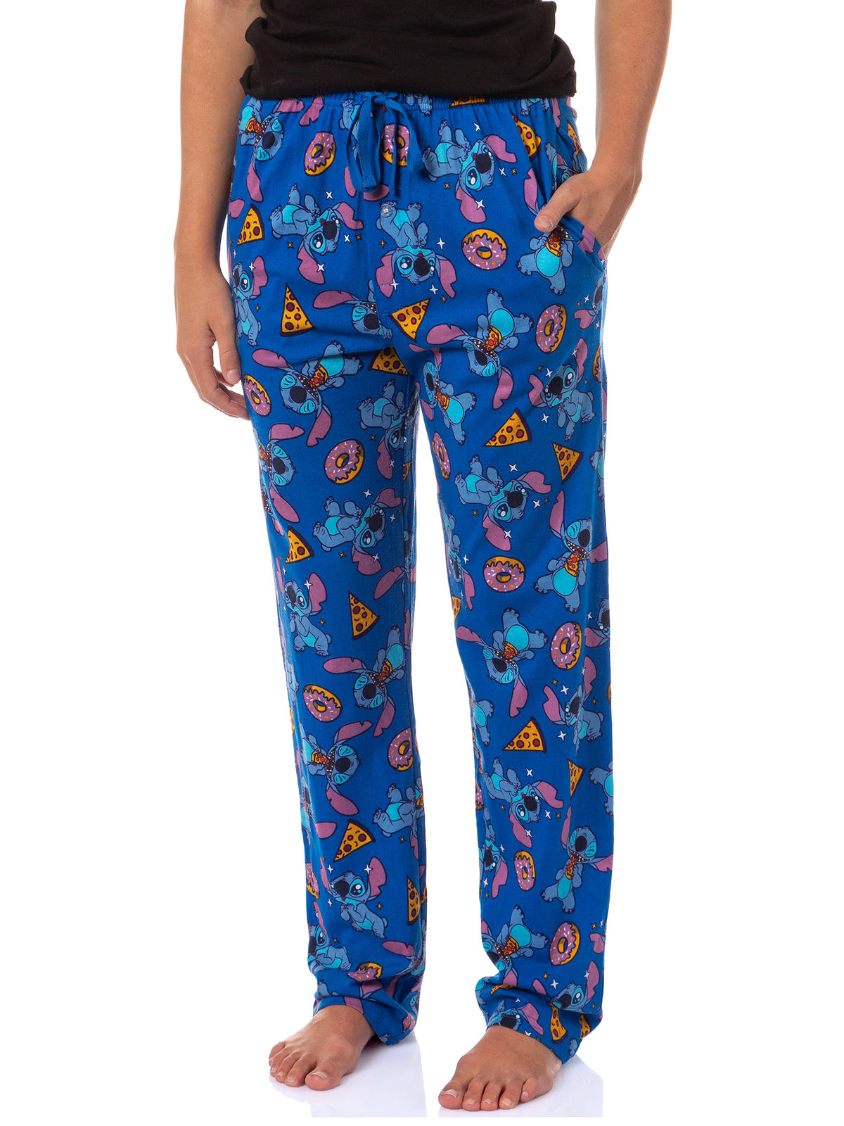 Disney Women's Lilo & Stitch Junk Food Soft Touch Cotton Pajama Pants