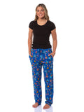Disney Women's Lilo & Stitch Junk Food Soft Touch Cotton Pajama Pants