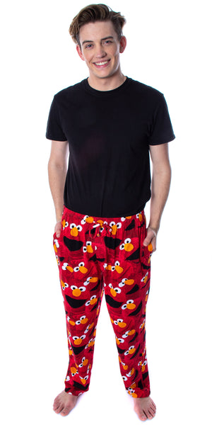 Sesame Street Adult Elmo Expressions Soft Polyester Pajama Pants